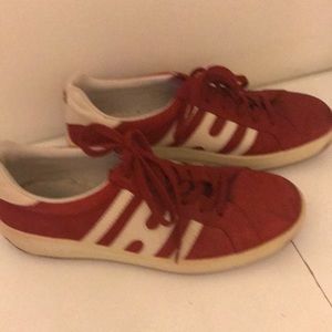 Red Ecco sneakers